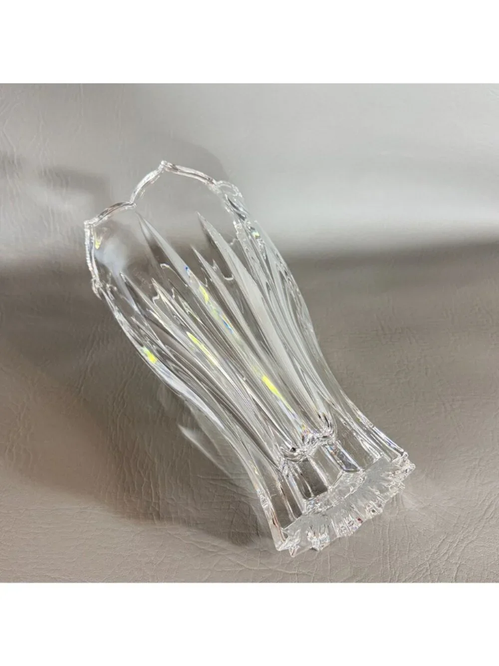 Vintage Gorham Lead Crystal Tulip Vase King Edward Fluted Scalloped 9.5